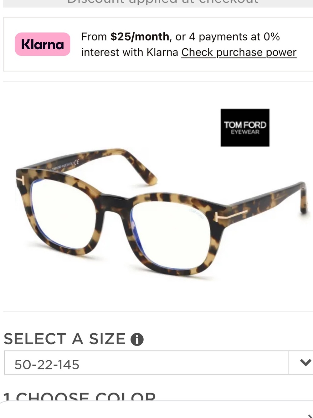 Tom Ford Havana glasses frames clear tortoise